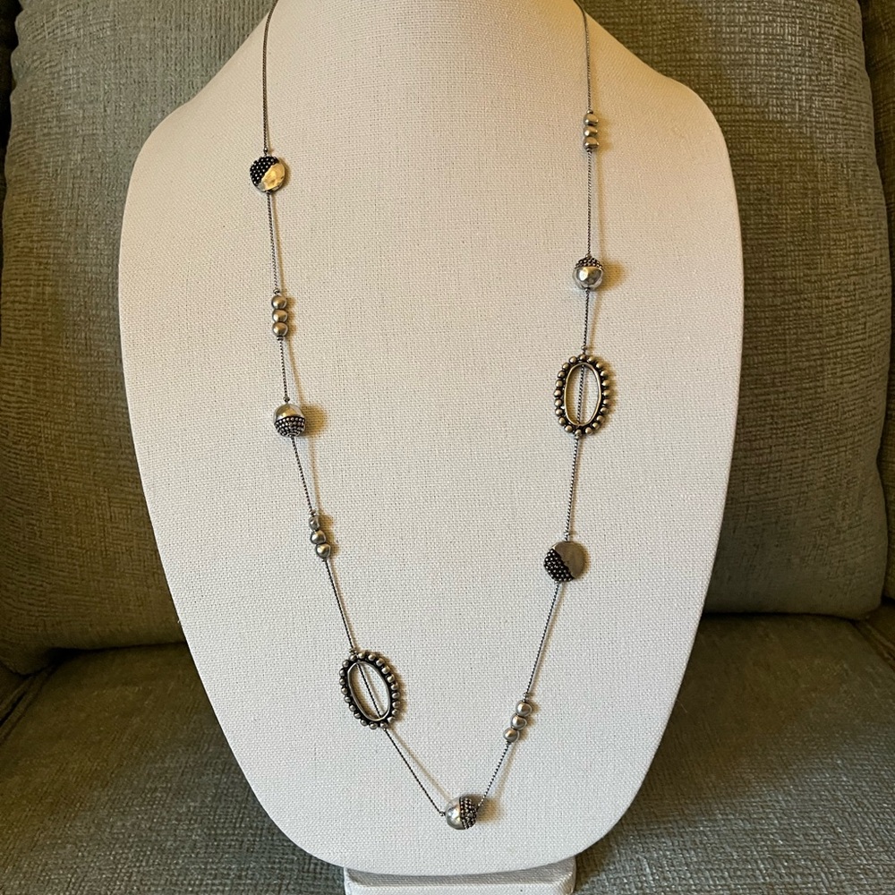 J.Jill silver tone station necklace